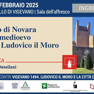 Vigevano, nella sala dell'Affresco: &quot;Il castello di Novara dall’alto Medioevo alla caduta di Ludovico il Moro&quot;