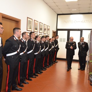 Pavia: il Generale di divisione della Legione Lombardia ha incontrato dieci nuovi Carabinieri. Cinque saranno assegnati in Lomellina