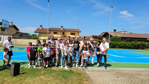 Pieve del Cairo: inaugurato il nuovo campo da basket al parco giochi Bonecchi. Le immagini