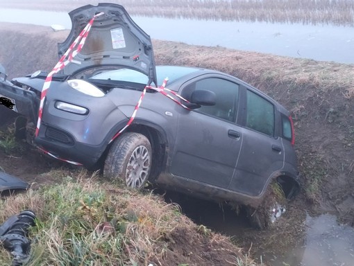 Robbio: esce di strada con l'auto sulla provinciale 197, ferito un 35enne