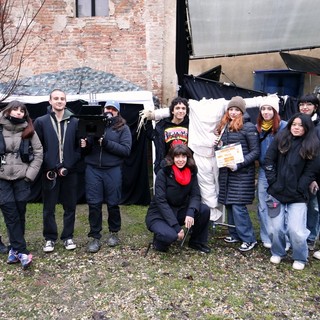 FOTONOTIZIA. Pieve del Cairo, troupe di studenti della NABA Milano gira un cortometraggio al castello Beccaria