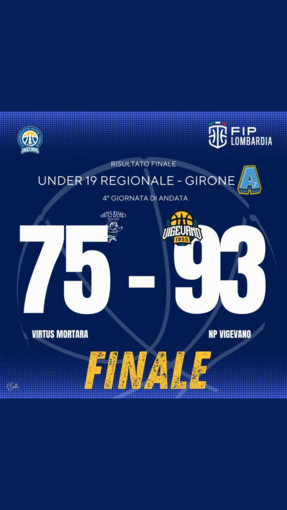 Basket: Under 19 regionale, Vigevano vince a Mortara e comanda il girone