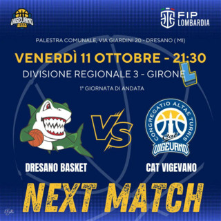 Divisione Regionale 3 maschile, CAT Vigevano nel girone L. Prima giornata venerdì 11 ottobre