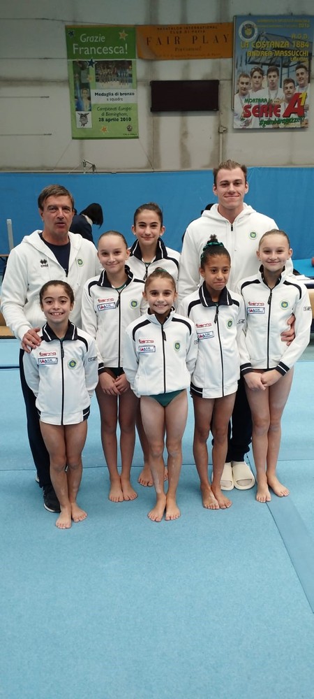 Ginnastica, quinto posto per le giovanissime della Costanza Mortara. In Francia Giulia Santinato medaglia d'oro nella gara allieve a squadre