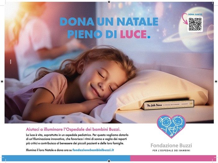 Fondazione Buzzi: al via la campagna &quot;illuminiamo l'ospedale dei bambini&quot;