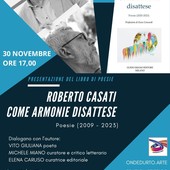 &quot;Come armonie disattese&quot;, il nuovo volume di poesie del vigevanese Roberto Casati