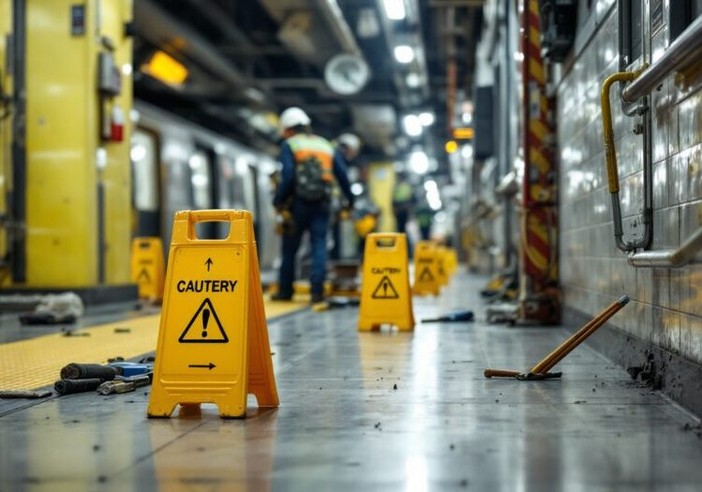 Operai urtati da una benna in metropolitana a Milano, non gravi per fortuna