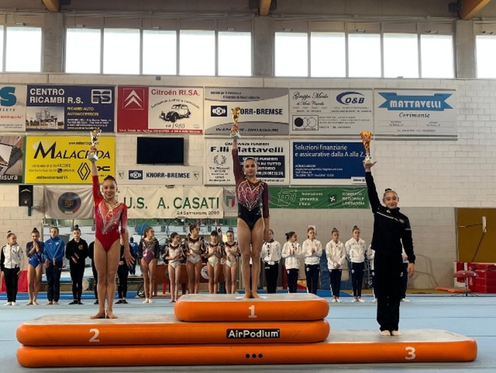 Ginnastica: una strepitosa Giulia Santinato festeggia la prima convocazione in &quot;Azzurro&quot; con il titolo regionale