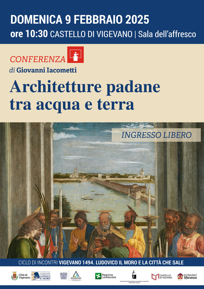 Vigevano: &quot;Architetture padane tra acqua e terra&quot;, nella sala dell'Affresco del castello Sforzesco