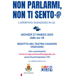 &quot;Non parlarmi non ti sento&quot;, l'aperitivo silenzioso promosso da Rotary Club Vigevano Mortara e Rotaract Vigevano