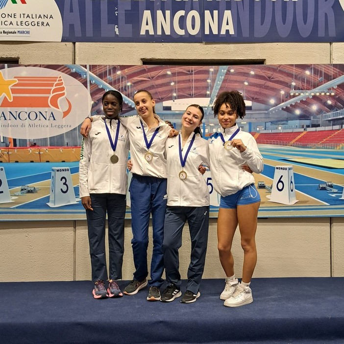 Atletica Vigevano: la cadetta Laura Caresana vola sui 60 metri indoor e vince la staffetta 4x1giro con la Lombardia