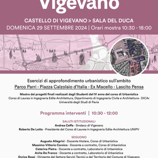 Vigevano: mostra delle ipotesi progettuali urbanistiche realizzate dai ragazzi del dipartimento di ingegneria civile e architettura dell'università