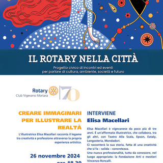 Vigevano: il Rotary nella città, &quot;Creare Immaginari per illustrare la Realtà&quot; il viaggio di Elisa Macellari