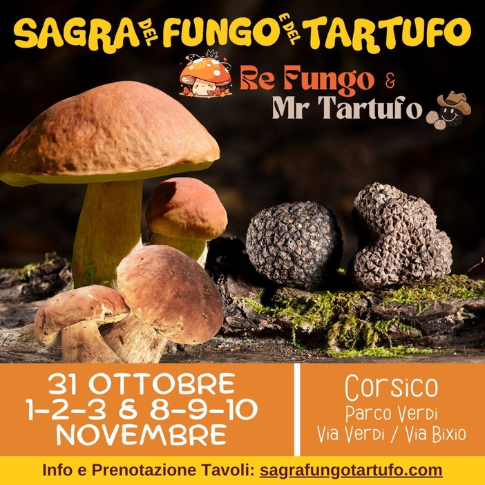 Buonissima la prima per “Re Fungo e Mr. Tartufo” a Corsico. L’evento gastronomico prosegue il prossimo weekend