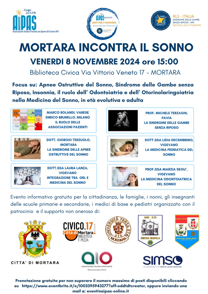 Medicina e informazione: Mortara incontra il sonno