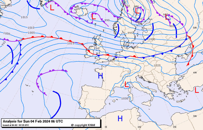 Previsioni meteo per domenica 4, lunedì 5, martedì 6 (febbraio)