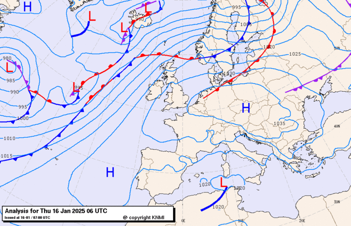 Previsioni meteo per giovedì 16, venerdì 17, sabato 18 (gennaio)