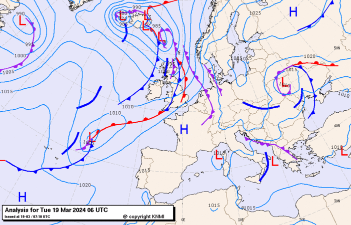 Previsioni meteo per martedì 19, mercoledì 20, giovedì 21 (marzo)