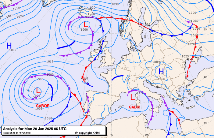 Previsioni meteo per lunedì 20, martedì 21, mercoledì 22 (gennaio)