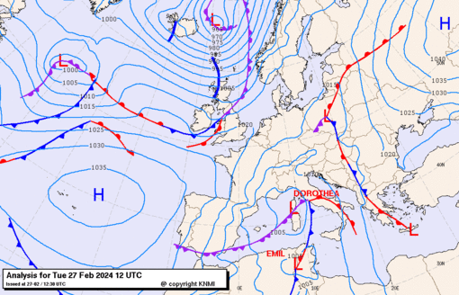 Previsioni meteo per martedì 27, mercoledì 28, giovedì 29 (febbraio)