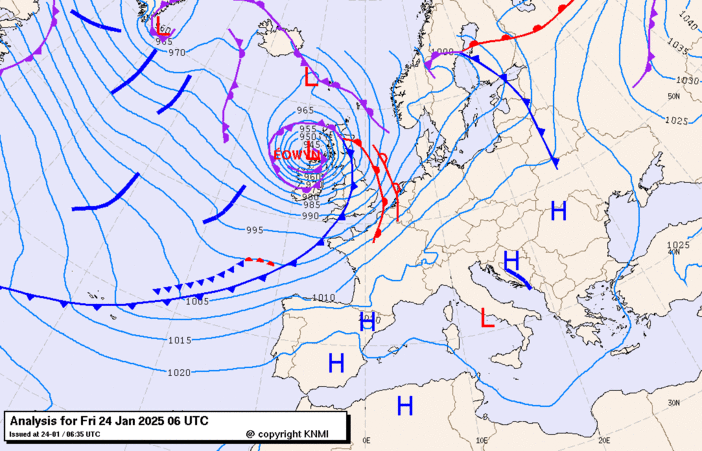 Previsioni meteo per venerdì 24, sabato 25, domenica 26 (gennaio)