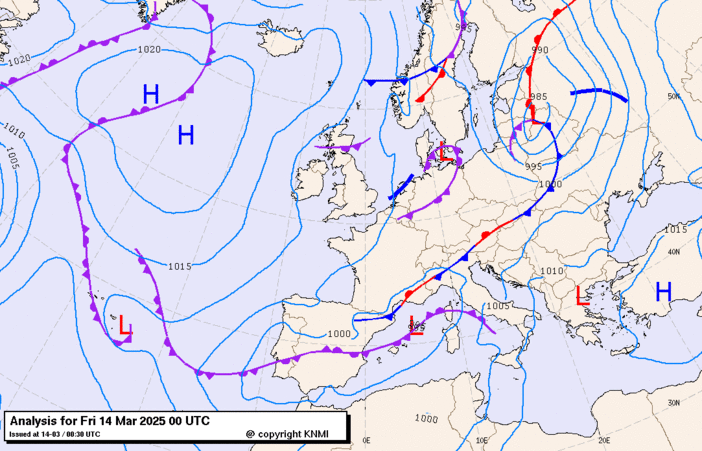 Previsioni meteo per venerdì 14, sabato 15, domenica 16 (marzo)