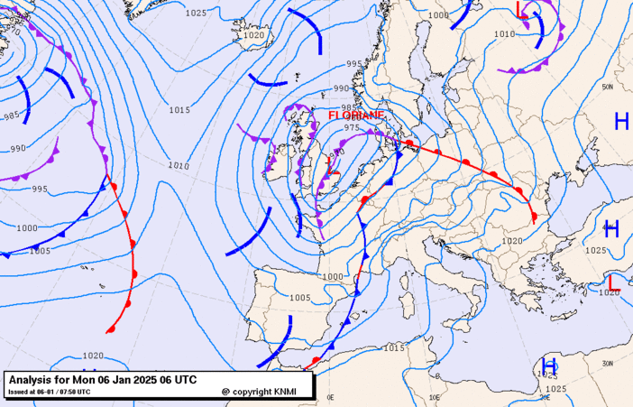 Previsioni meteo per lunedì 6, martedì 7, martedì 8 (gennaio)