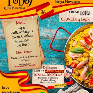 A Briga Novarese, torna per la Quarta edizione “Paella para Todos” e la novità: il &quot;Paella After Party&quot;
