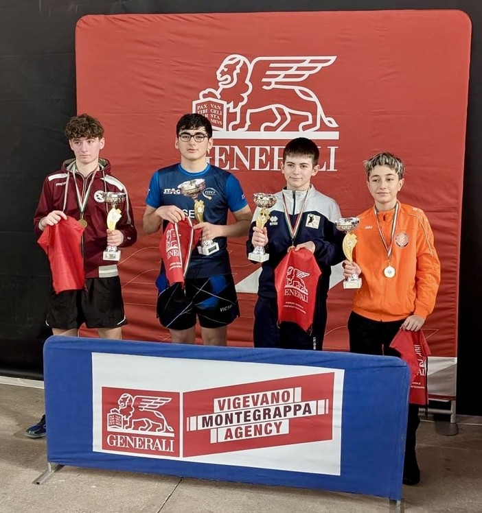 Tennistavolo: Memorial Beppe Molina, nell’Under 15 vittoria di Gabriel Deleraico