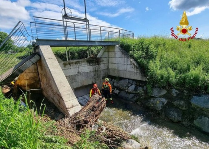 Il torrente Serenza a Cantù dov'è stato rinvenuto il cadavere dell'uomo scomparso ieri