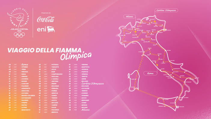 La Fiamma Olimpica arriva a Pavia: il 15 gennaio 2026 tappa della staffetta verso Milano Cortina