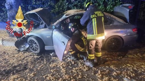 I vigili del fuoco sul posto