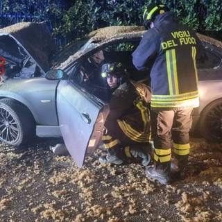 I vigili del fuoco sul posto