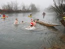 Lomello: nell'Agogna gelida il secondo &quot;cimento&quot; di Capodanno in Lomellina. Le immagini