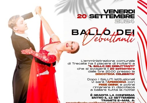 Al “Cele” di Trecate venerdì 20 settembre il ballo dei debuttanti classe 2005: ma che bella iniziativa!