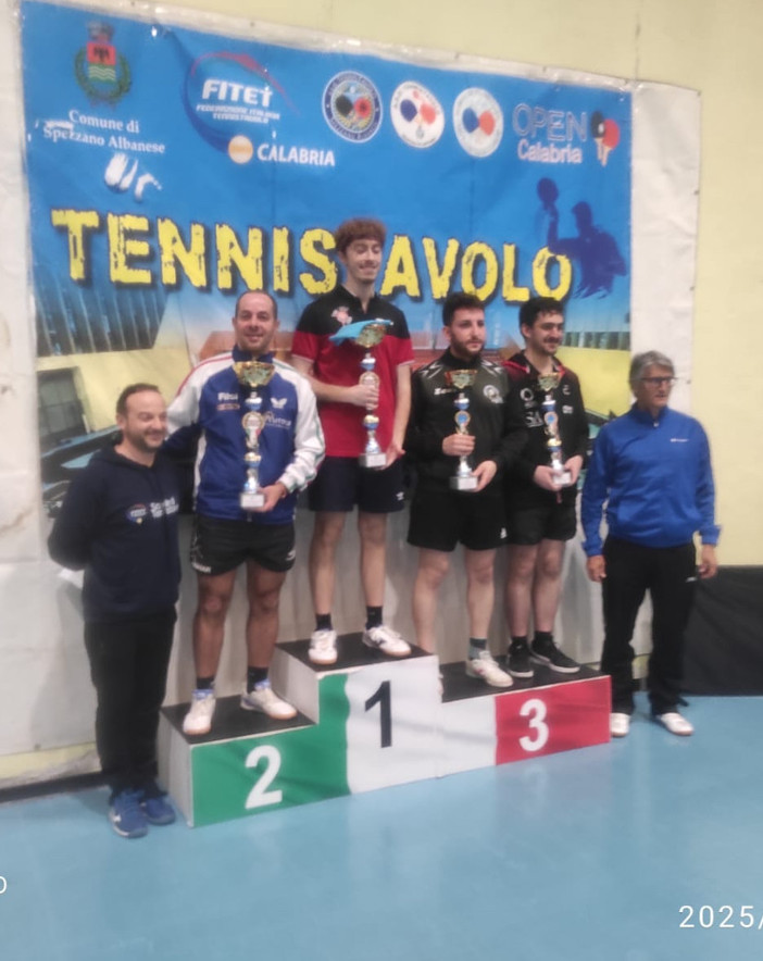 Tennistavolo: torneo Open Calabria, Antonio Cofano termina secondo nella categoria 800M - 100F