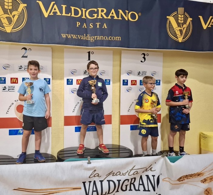 Tennistavolo, torneo regionale giovanile: nell’U11 piazza d’onore per Nicolò Favini