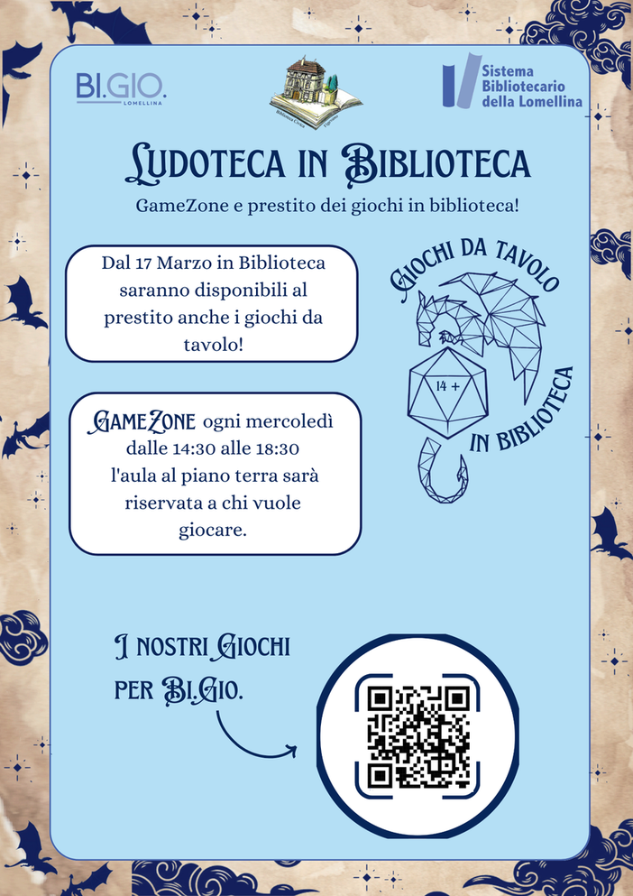 Vigevano: dal 17 marzo sarà possibile il prestito dei giochi da tavolo in biblioteca