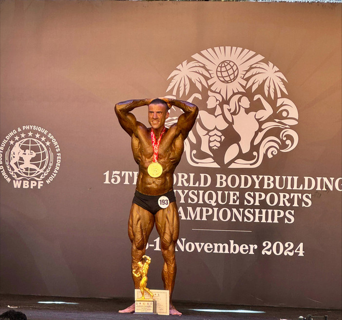 Alessio Andrani si laurea Campione del Mondo di body-building nella categoria +182 cm