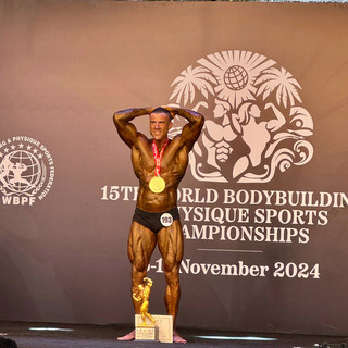 Alessio Andrani si laurea Campione del Mondo di body-building nella categoria +182 cm