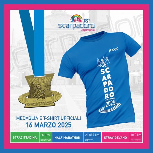 Vigevano: meno di 1 mese alla 18esima della Scarpadoro, presentata la maglia ufficiale e la medaglia celebrativa