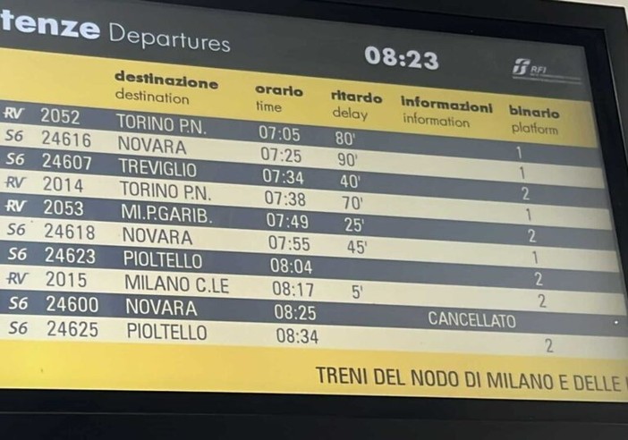 Lunedì nero per i pendolari (anche a Magenta): guasto alle linee di Trenord