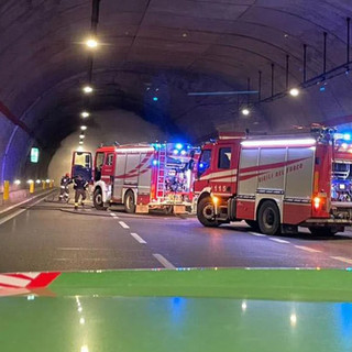 Incendio in galleria sull'A26: traffico bloccato tra Borgomanero e Romagnano Sesia - foto repertorio