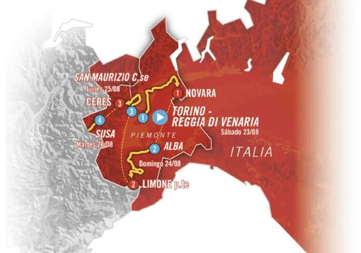 Vuelta 2025, si partirà dal Piemonte e si passerà da Novara