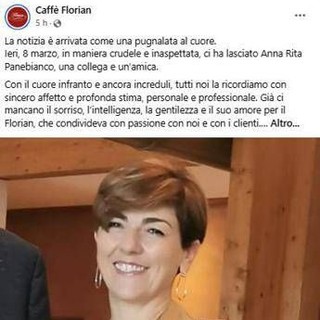 Incidente nella laguna di Venezia, vittima è Anna Rita Panebianco manager del Caffè Florian